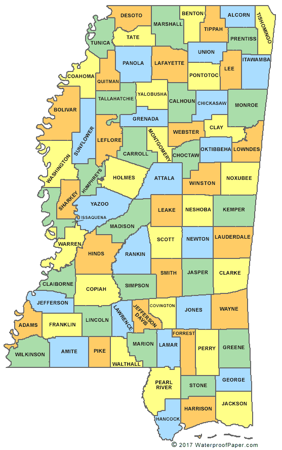 Mississippi counties|