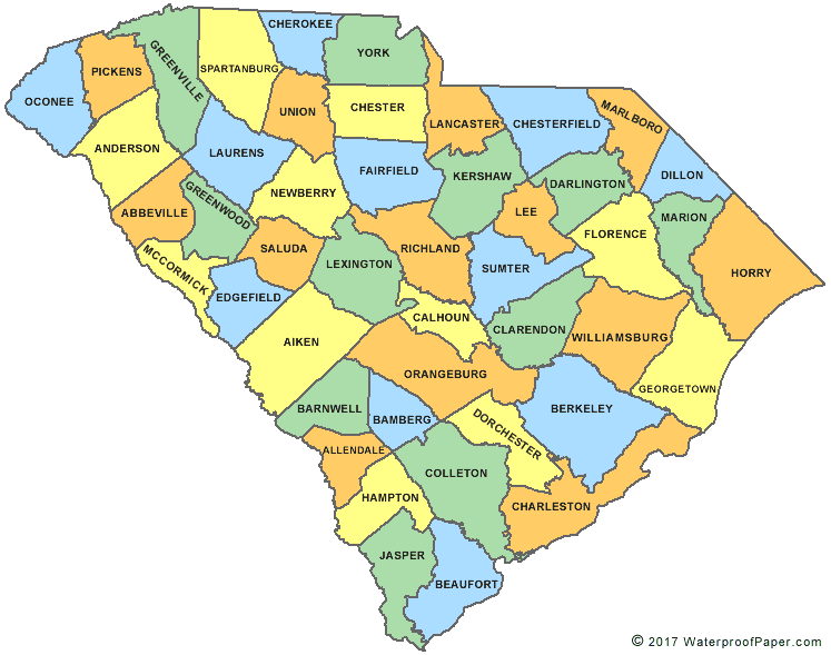 South Carolina counties