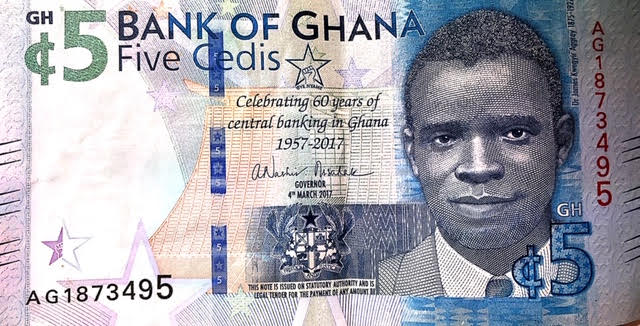 Dr. James Aggrey on Cedi Note