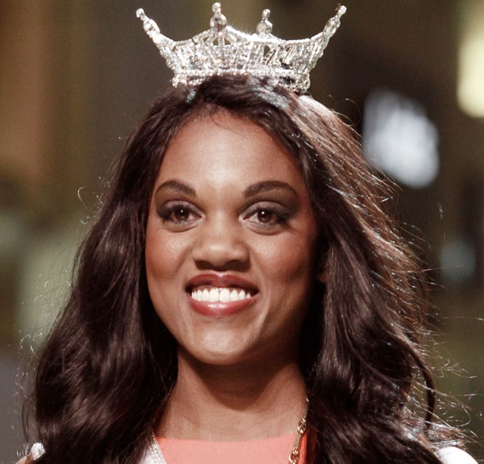 |Rosemary Sauvageau just after being crowned Miss North Dakota