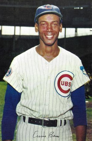 The Digital Research Library of Illinois History Journal™ : Ernest “Ernie”  Banks, the first Negro Chicago Cubs player. Known as Mr. Cub the Cubs  honored Banks by retiring his number '14' in 1982.