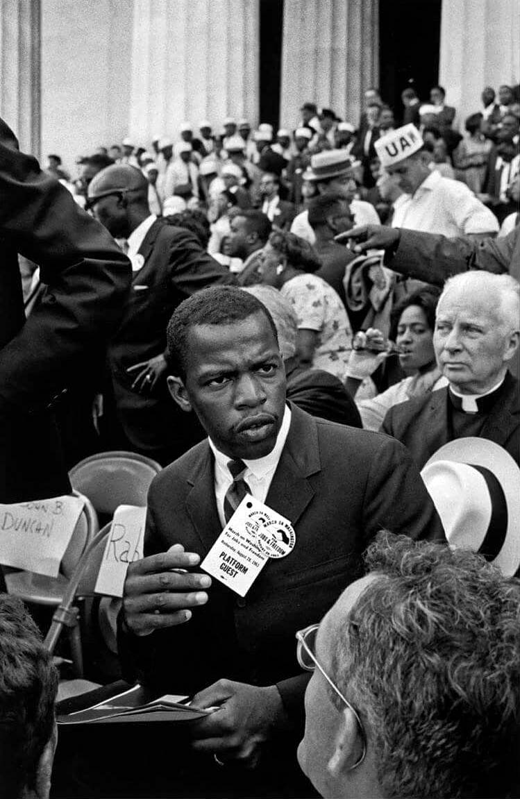 SNCC Leader John Lewis Rising To Speak March On Washington 1963 