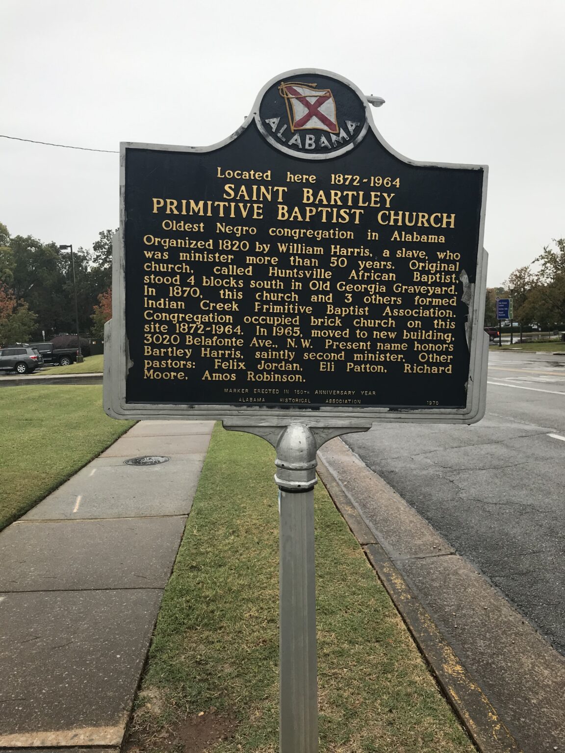 St. Bartley Primitive Baptist Church, Huntsville, Alabama (1808- ) •